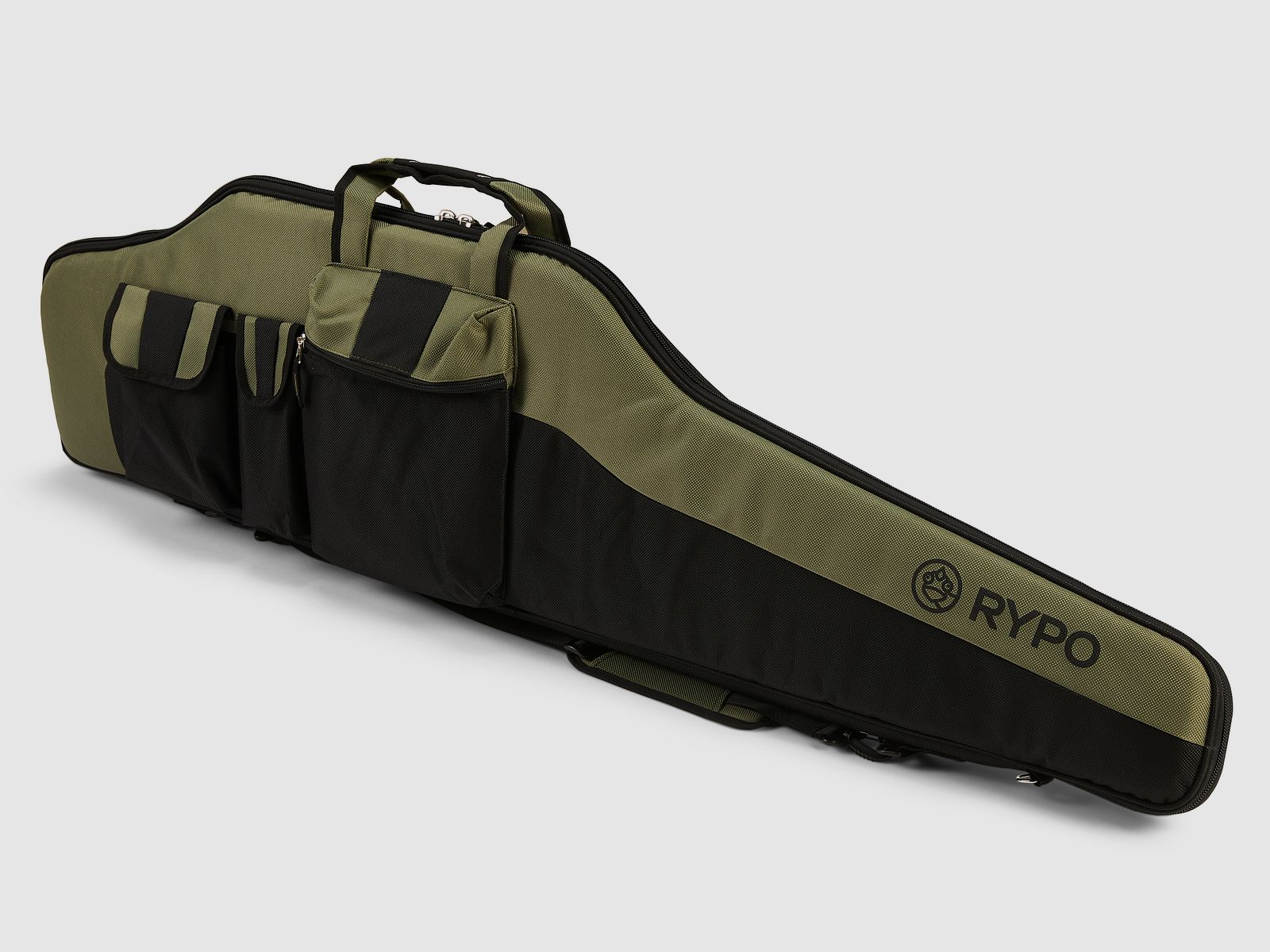 Rifle case with 3 side pockets