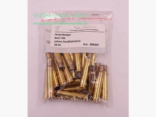 Hirtenberger / Österreich Langwaffenhülsen 8x57 IRS