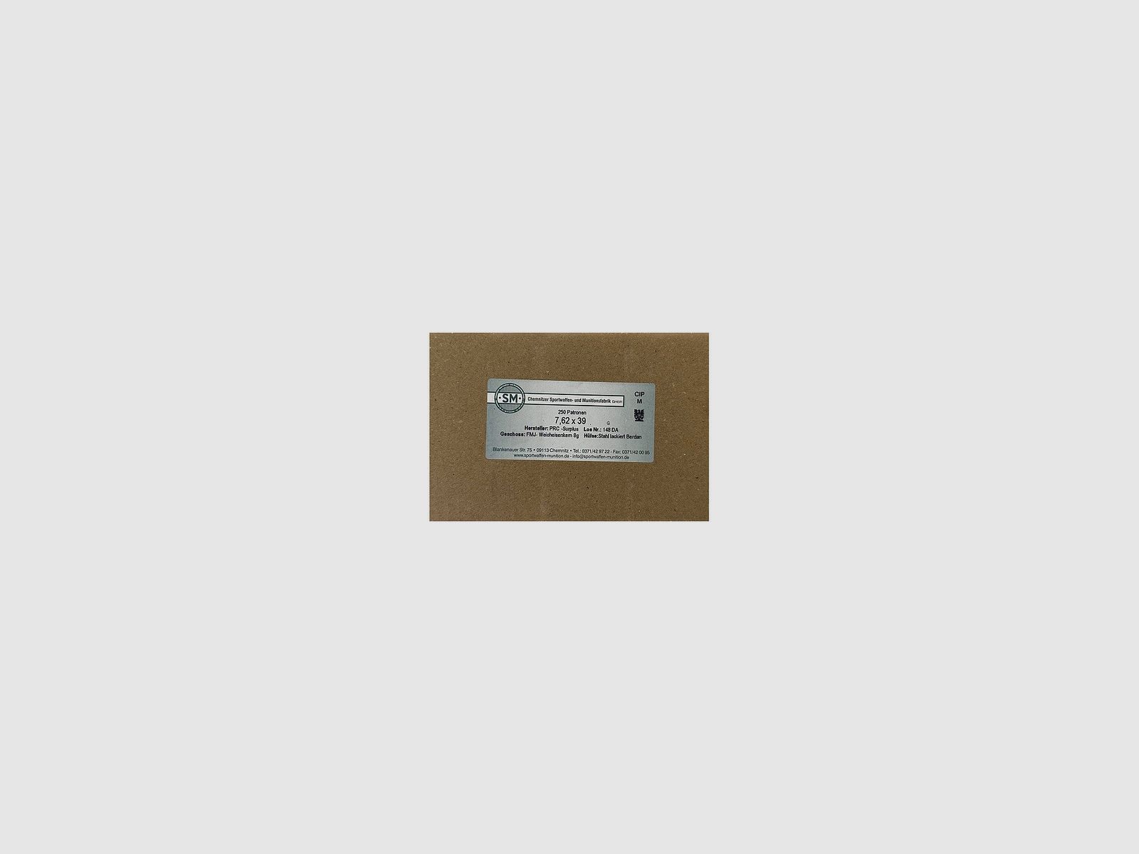 SM-munitie 7,62x39mm FMJ 8g/124gr