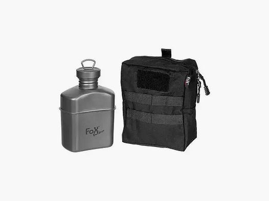 Fox Outdoor Fox Outdoor Trinkflasche Titan 1 L mit Tasche