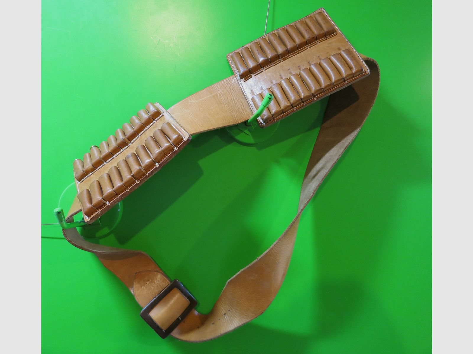 Gordelholster patronenholster AKAH, 9 mm pistoolpatronen enz., 40 patronen! Western, schietkino, BDS