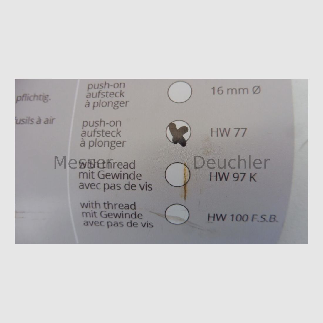 Weihrauch Schalldämpfer für HW 77