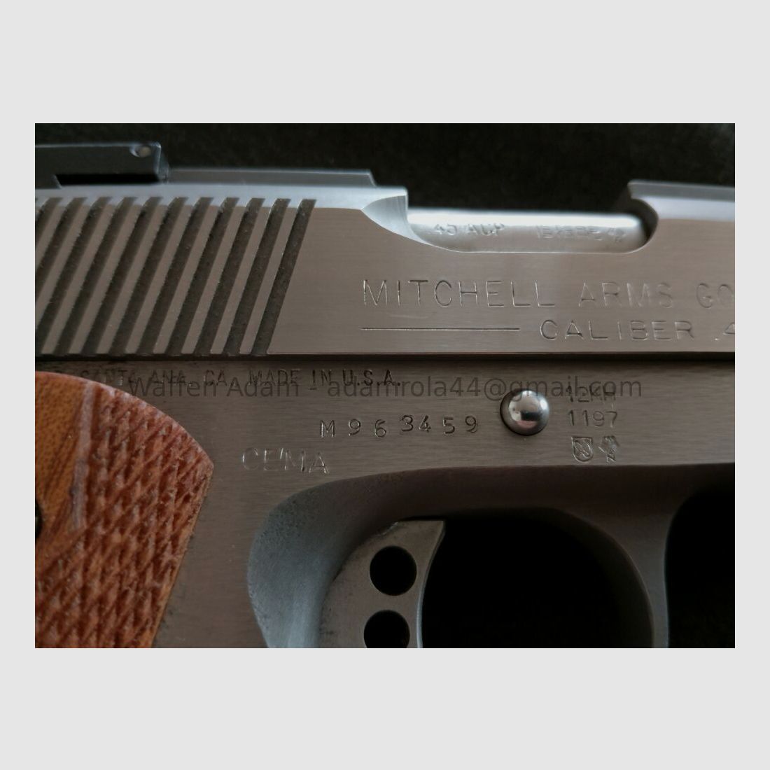 Mitchell Arms, Calif. U.S A 1911 -Gold Series 95, mit Peters Stahl Rampen Lauf