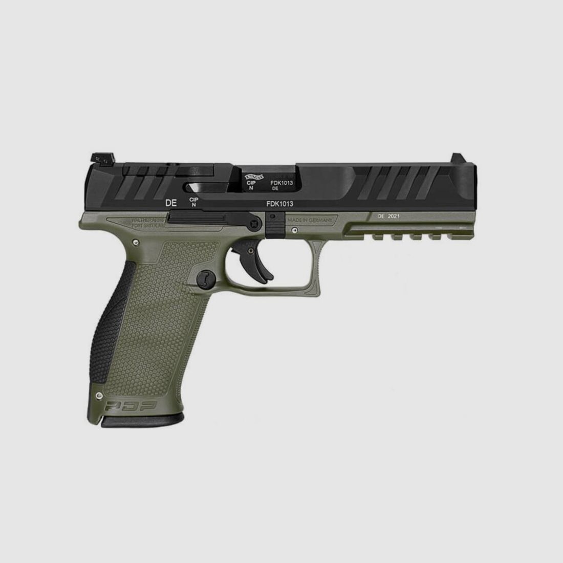 WALTHER PDP FS 4.5" 18R 9x19 OR OD Green Pistole 9mm Luger	 9mmLuger