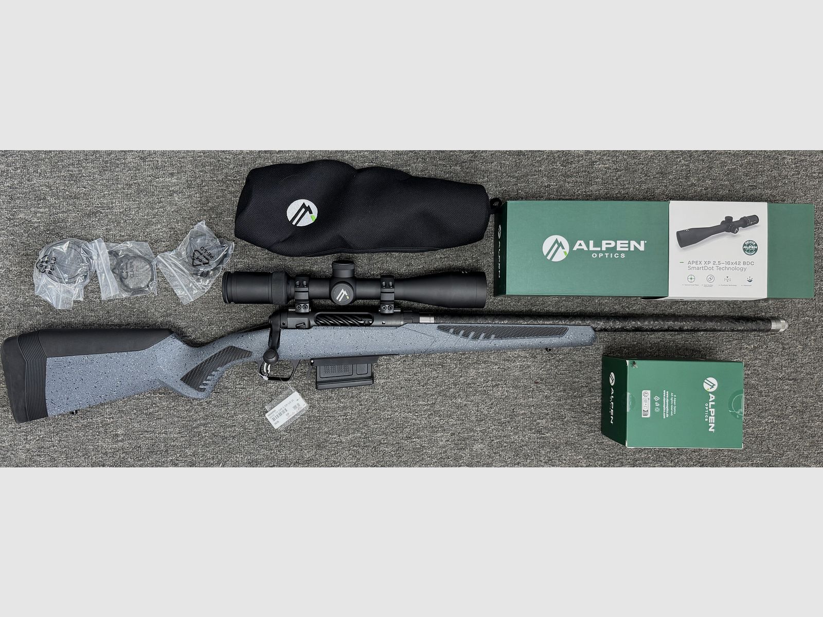 Savage 110 Carbon Predator BA 6,5mm Creedmoor met Alpenoptics APEX 2,5-16x42 - nieuw wapen, afbeelding 1 van 9