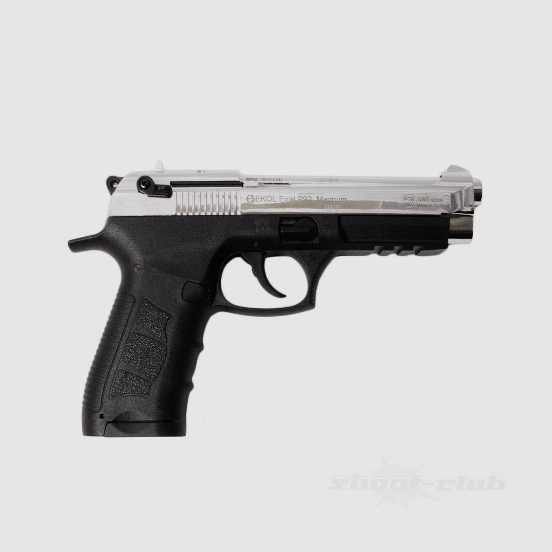 Ekol P92 Magnum pistolet alarmowy 9mm PAK chromowane naboje
