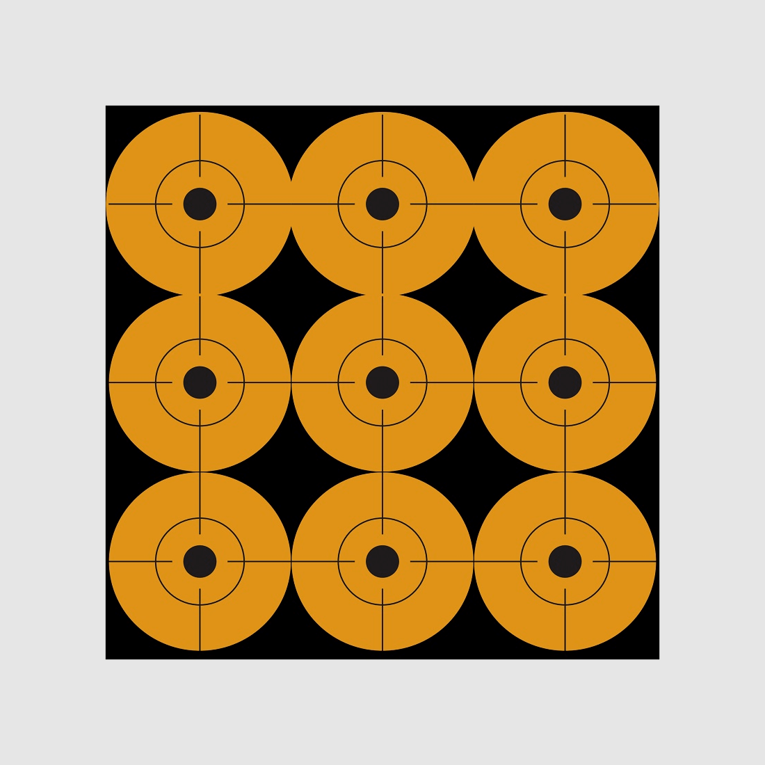 12 Bullseye orange 15cm targets