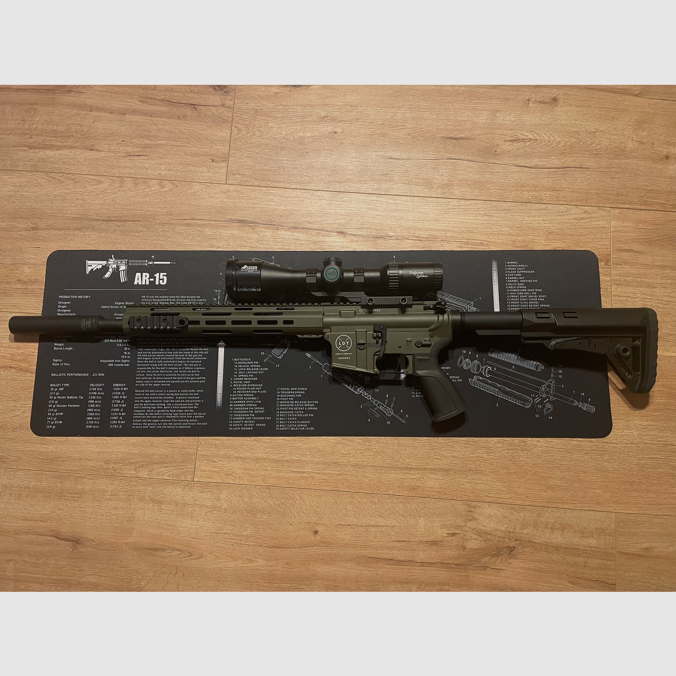 LuxDefTec LDT AR 15 .223 Rem 14,5“ OD Green