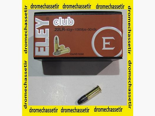 boite de 50 cartouche cal 22lr, Eley Club, round nose 40 grains
