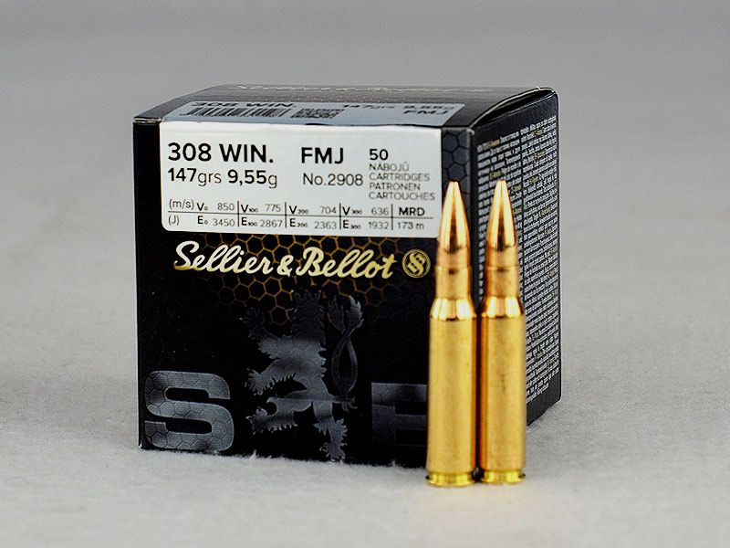 Sellier & Bellot .308 Winchester, FMJ 147 grs 1 Packung (50 Schuss á 0,898 €*)