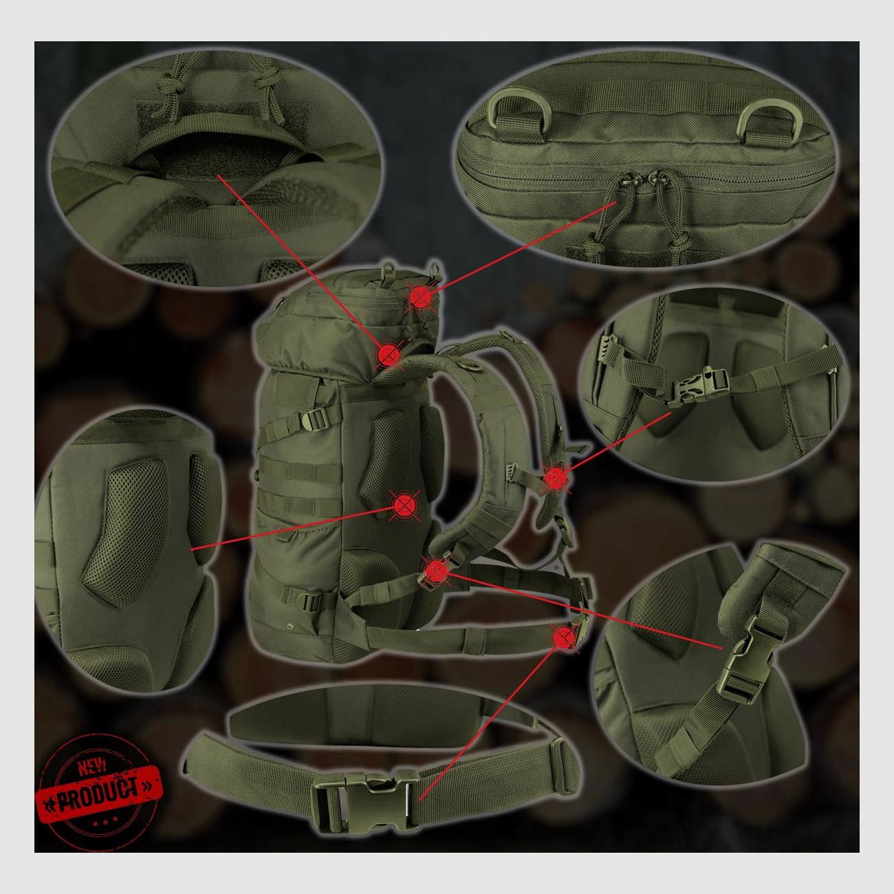 CAMO Crux Backpack (30L) - Green (PL-CX-BP-OG), image 9 of 9