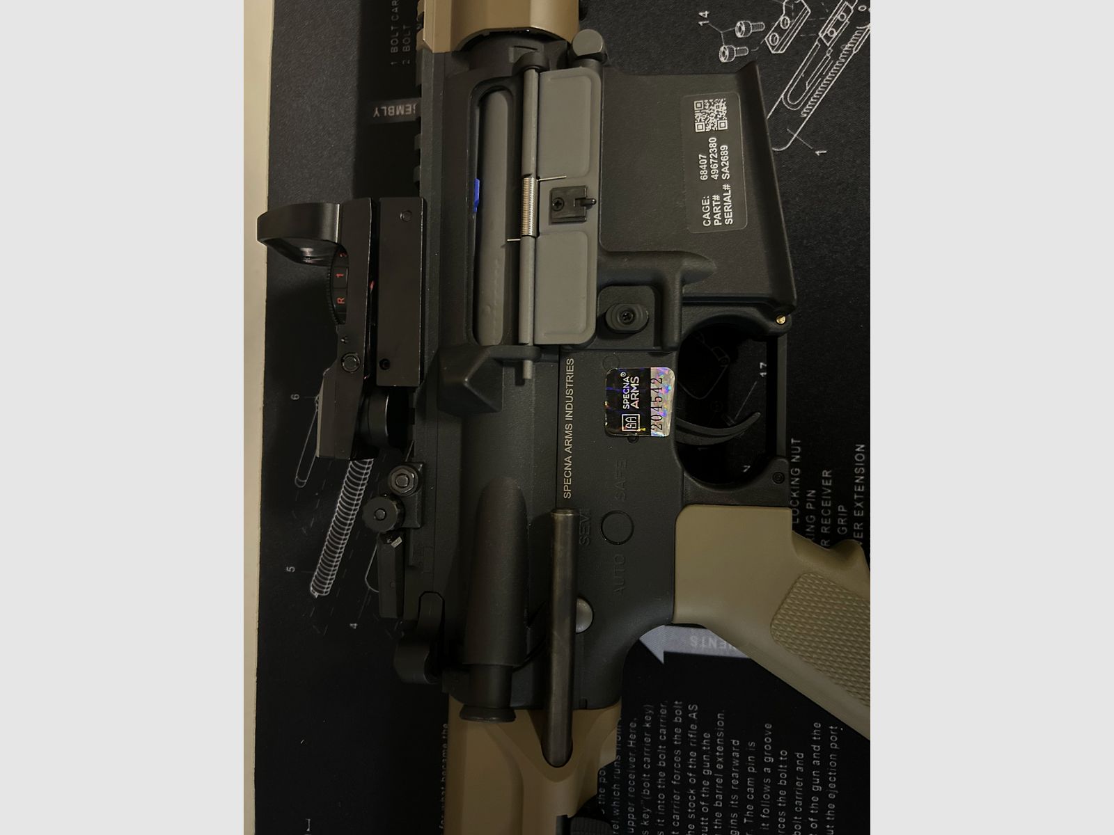 Specna Arms C12 Core Half Tan 0,5J Airsoft comme neuf !!
