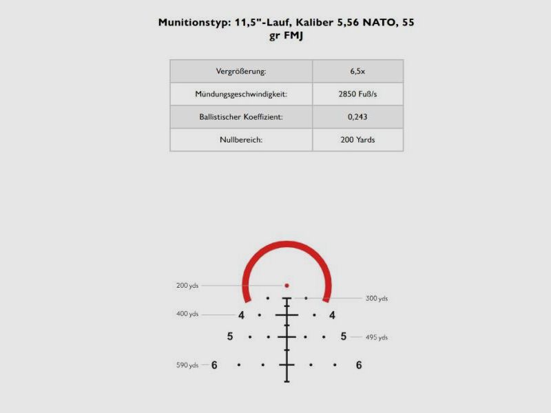 HAWKE Zielfernrohr mit Leuchtabsehen 1-8x24 Vantage HD30 (30mm) Abs. Tactical BDC