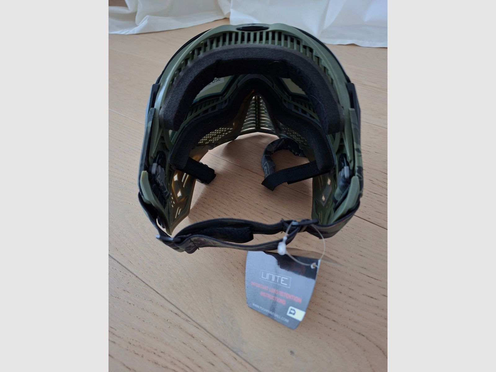 Máscara de Paintball Push Unite (Diseño Olive Camo) incluida con estuche nueva y sin usar