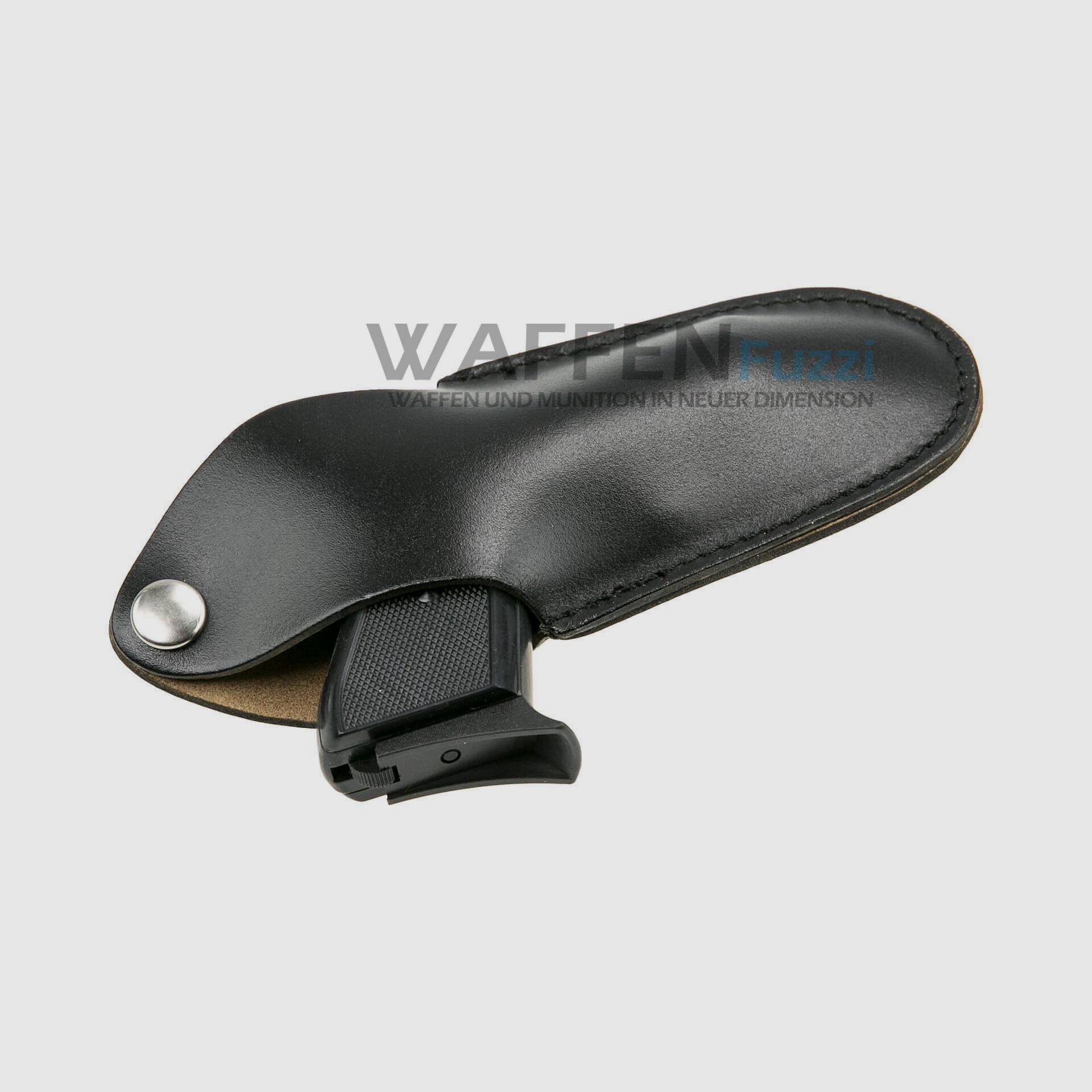 Lederholster mit Gürtelclip für kleine Pistolen Doppeldruckknopf