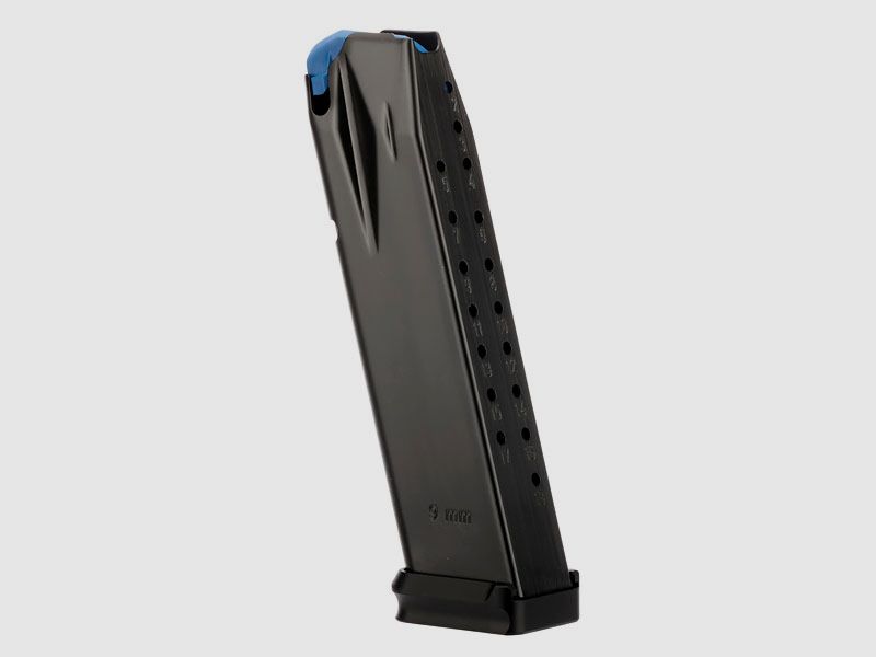 WALTHER verlängertes Ersatzmagazin PDP Fullsize Magwell, 18 Patronen (Alu schwarz)