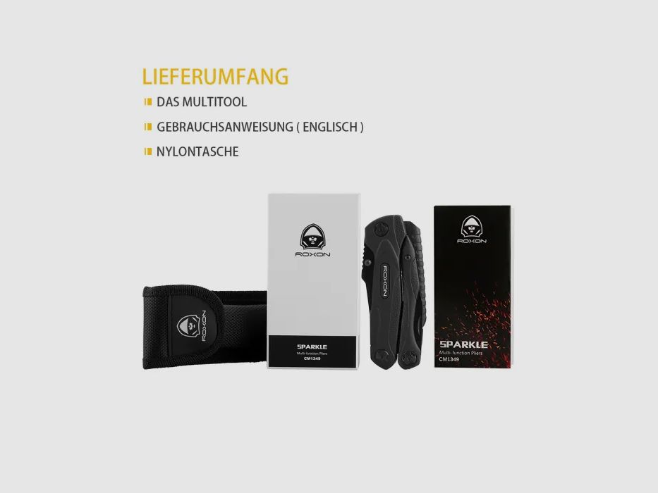 Multifunktionstool Roxon "Spark" in Schwarz