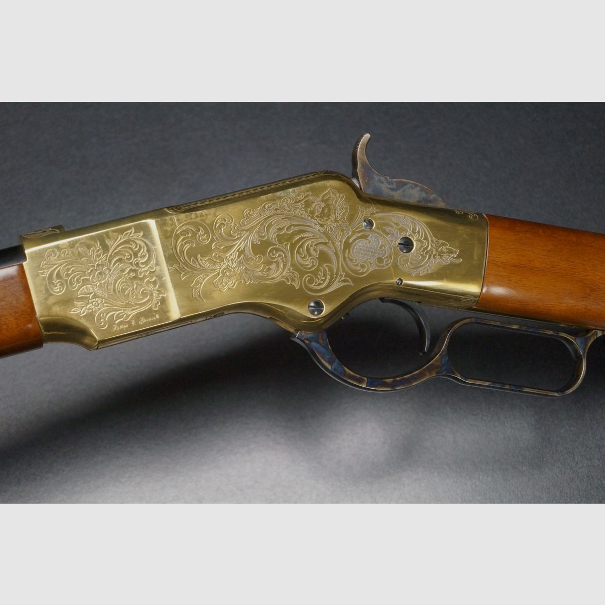 Uberti 1866 Yellowboy 150e jaar gegraveerd, afbeelding 4 van 6
