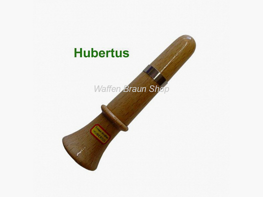 HUBERTUS Enten- und Krähenlocker mit Schallbecher. Aus polierten Holz. 10 cm lang