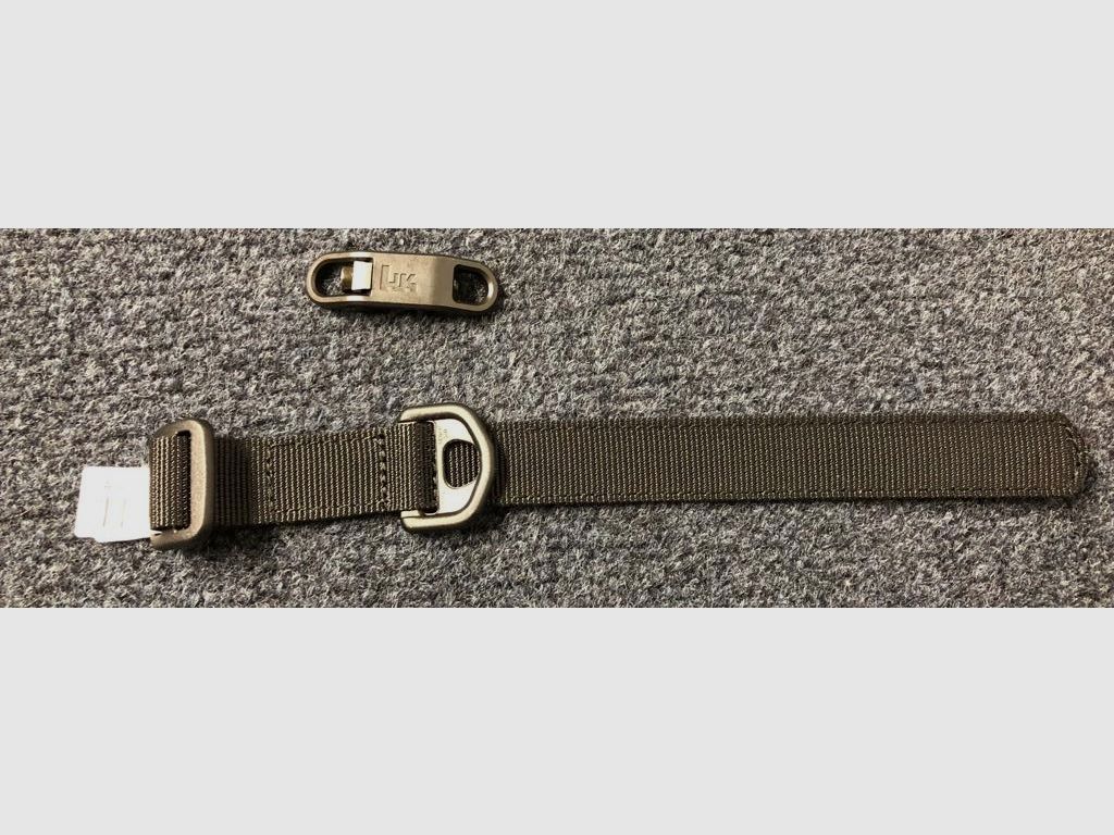 Set HK beidseitige Picatinny Riemeneinhängung & Band für Schulterstütze - NEU - Heckler & Koch Mr223 Mr308 G38 G95k