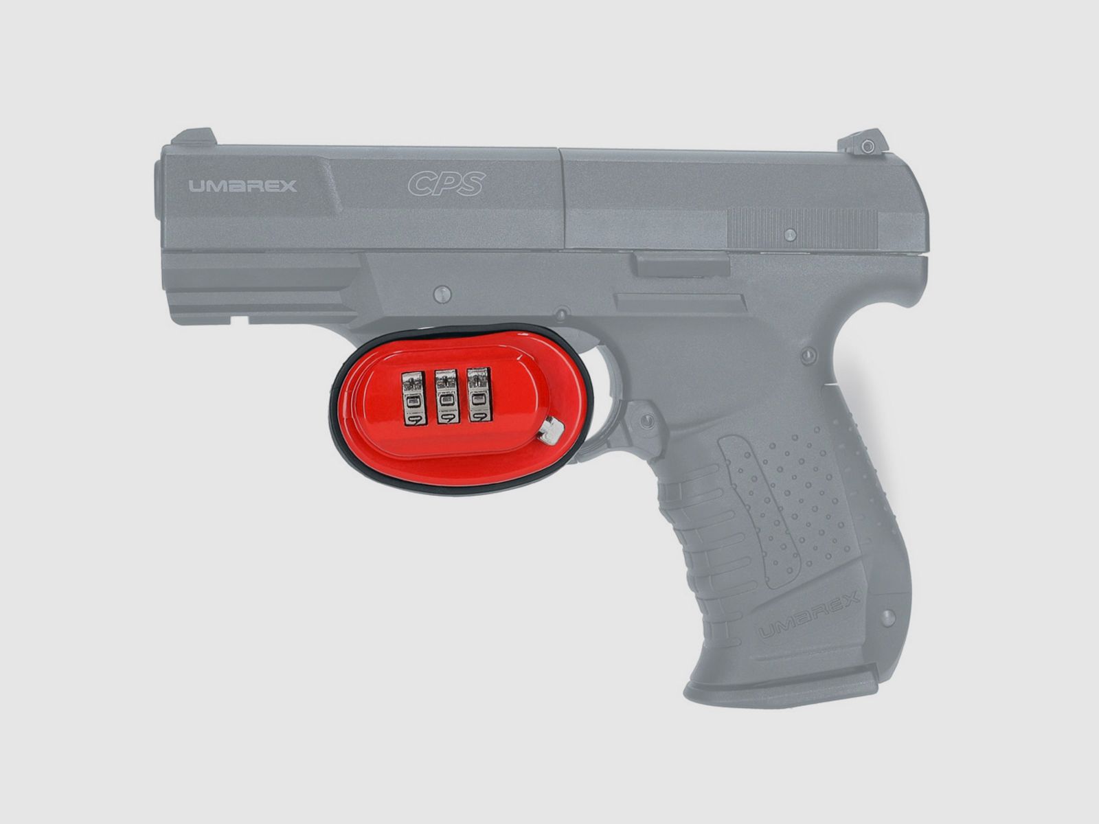 Umarex 3.4060 trigger lock with combination lock red