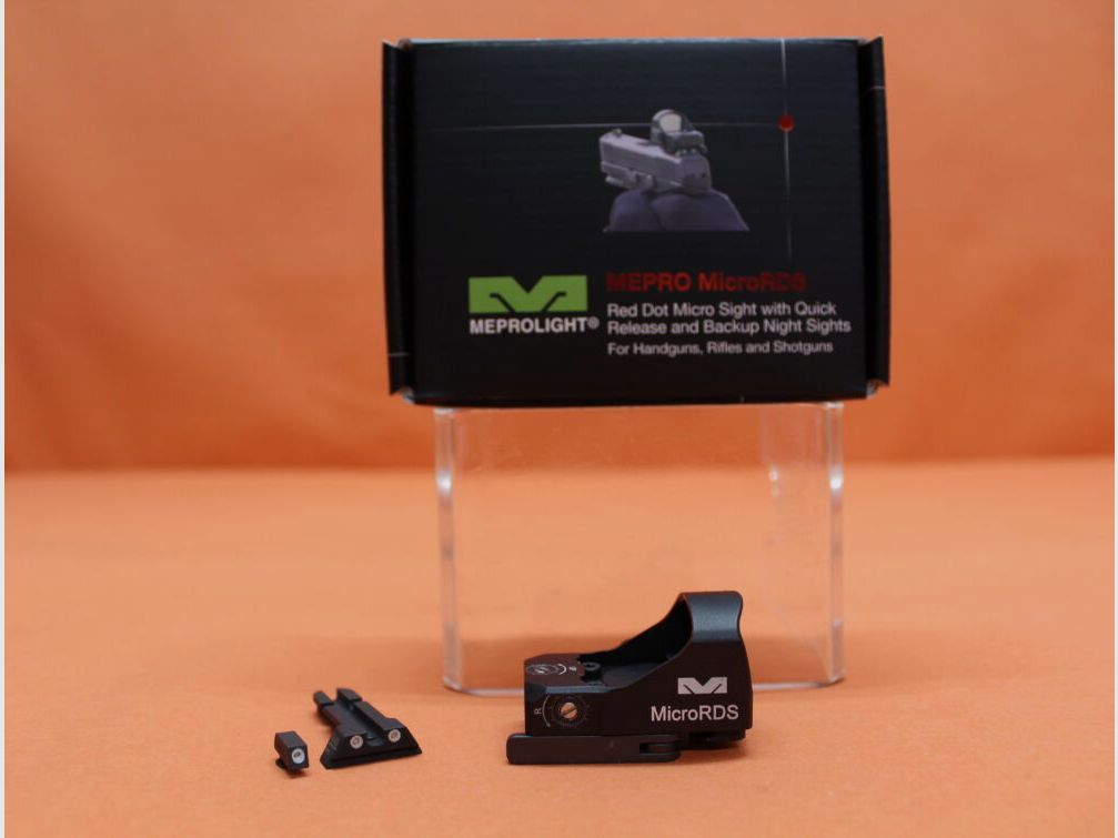 MEPROLIGHT MEPROLIGHT Red Dot Sight MEPRO MicroRDS 3MOA Dot incl. Sights/ QD Mount for Glock up to Gen4