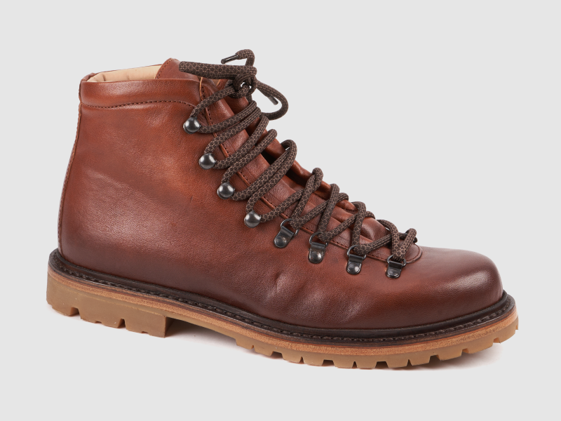 dirndl & bua heren enkellaarsjes in cognac, afbeelding 2 van 4