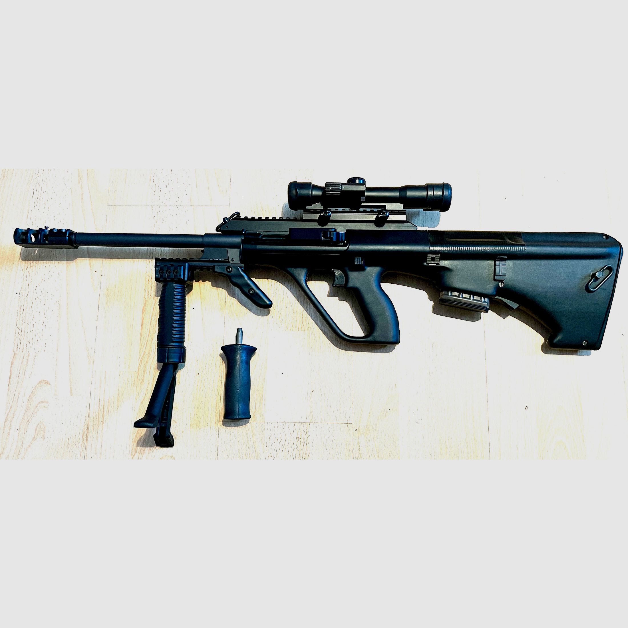 Steyr AUG reference weapon for sight test article - precision conversion prepared for sports use. (Alternative to Schmeisser, Hera, HK MR223, HK243, AR15, OA 15, Savage, DAR, Brunk, LDT)
