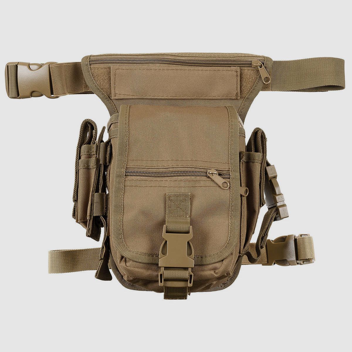 Hip Bag, coyote tan, leg and belt attachment