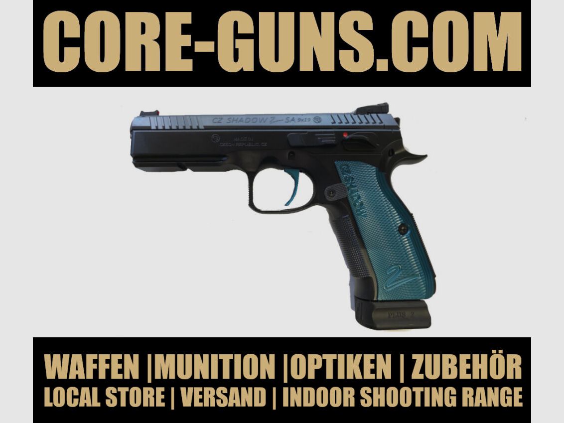 CZ Shadow 2 Single Action SA Abzug schwarz / blau 9mm Pistole sofort verfügbar UVP: 1999€