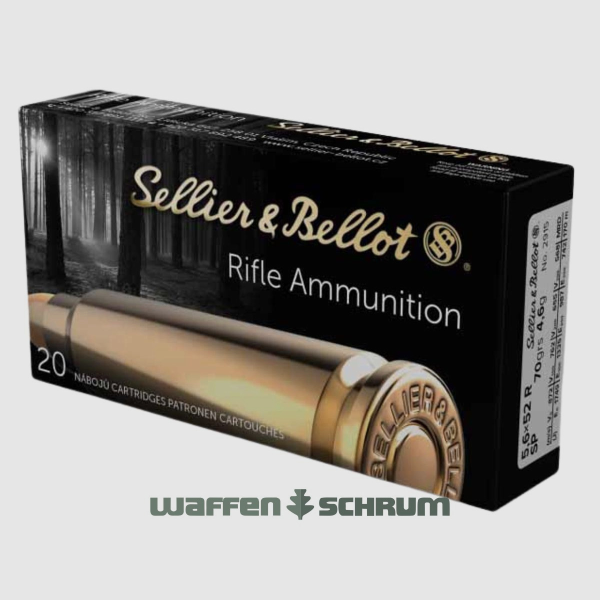 Sellier & Bellot Partial Jacket 4.6g - 70gr. 5.6x52R