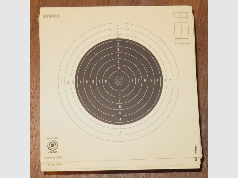 Zielscheibe Schießscheibe KK Gewehr Einsteckscheibe 50m 225x
