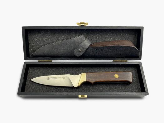 PUMA unicum "heart of gold" hunting knife with inset sapphire hearts