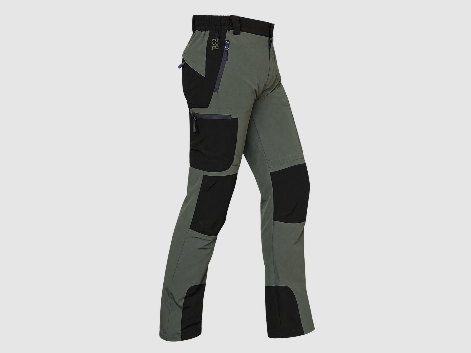 Stretch Pants Benisport Niger khaki and black, image 1 of 2