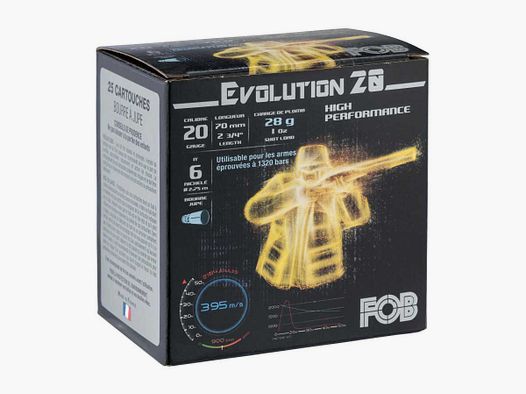 FOB Evolution 20 HP 20/70 28 g - FOB PASSION Nickel Kal. 20-70, spłonka 16, 28 gr, N°6