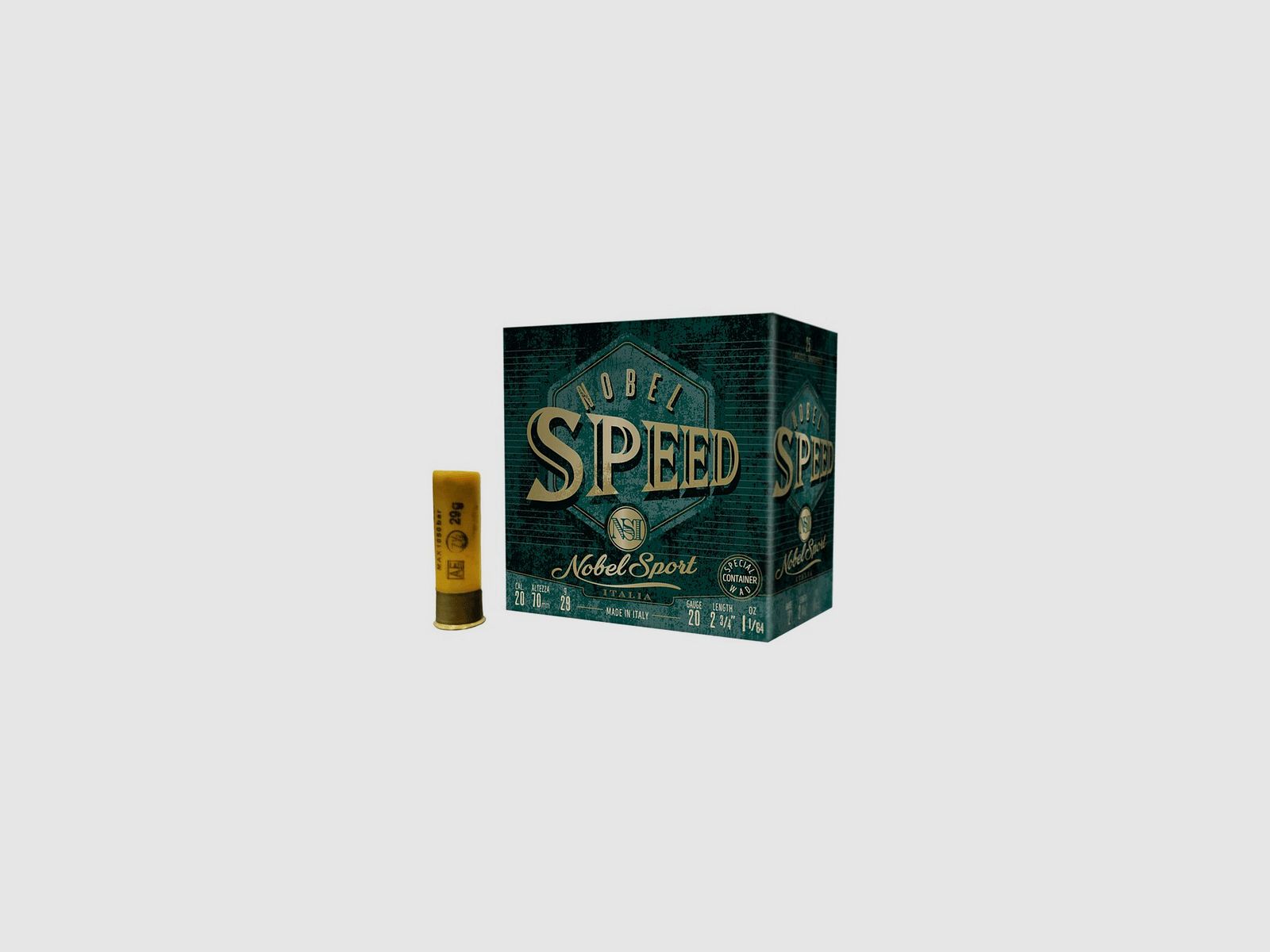 Nobel Speed Patronen Kal. 20/70 29 g Bleischrot 7 und ½