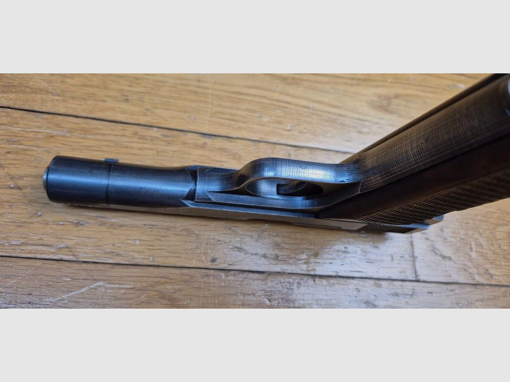 Schöner Browning Mod.10/22 Pistol – 7,65mm Browning – Herstellung Herstal, beschlagnahmt von der deutschen Armee – Ca. 1942 / 44 – Zahlreiche Waffenämter – Sehr gute Funktion – Seltenes Polizeifutteral – TBE, Bild 8 von 20