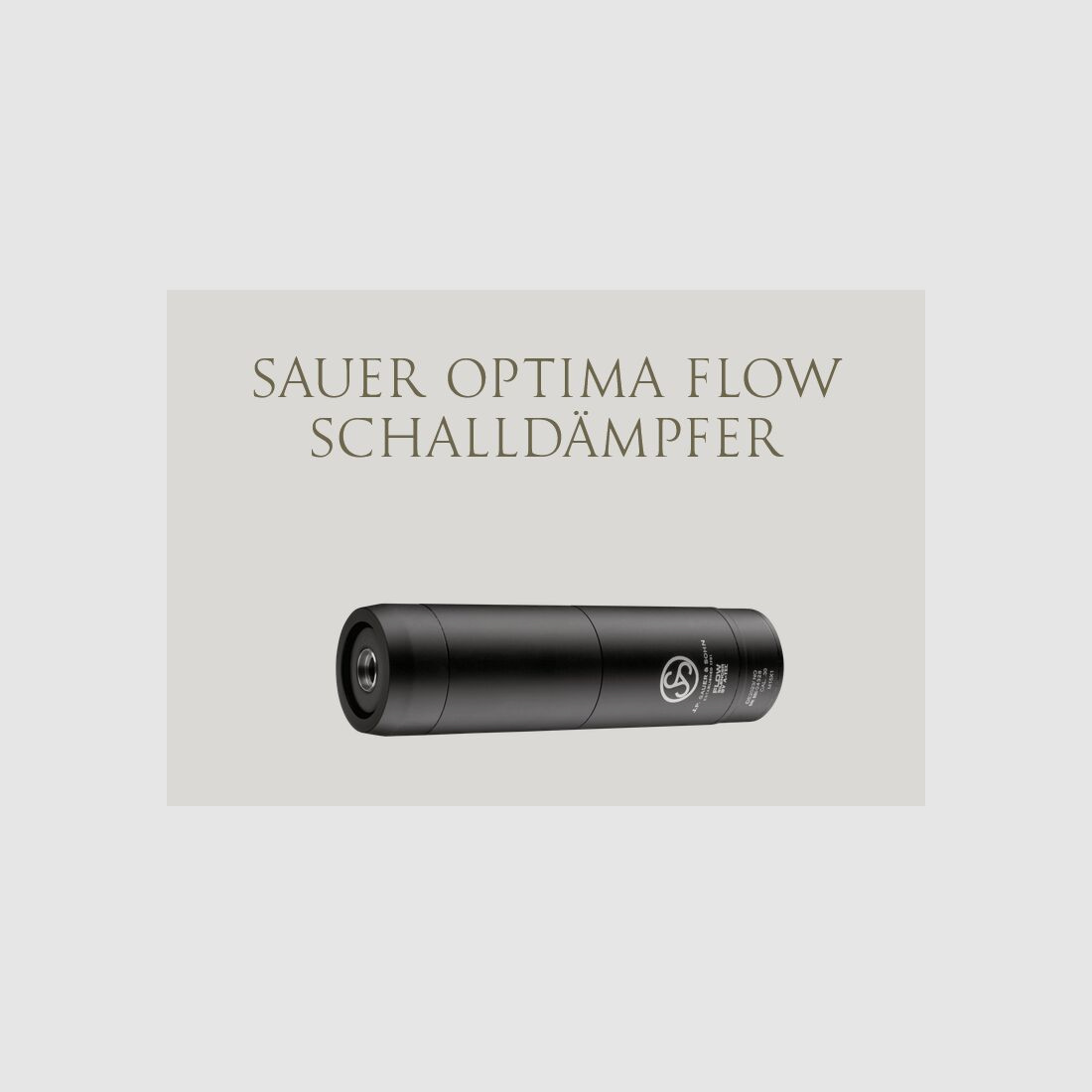 Silencieux J.P. Sauer & Sohn Optima Flow pour carabine à répétition S303 NEUF !!