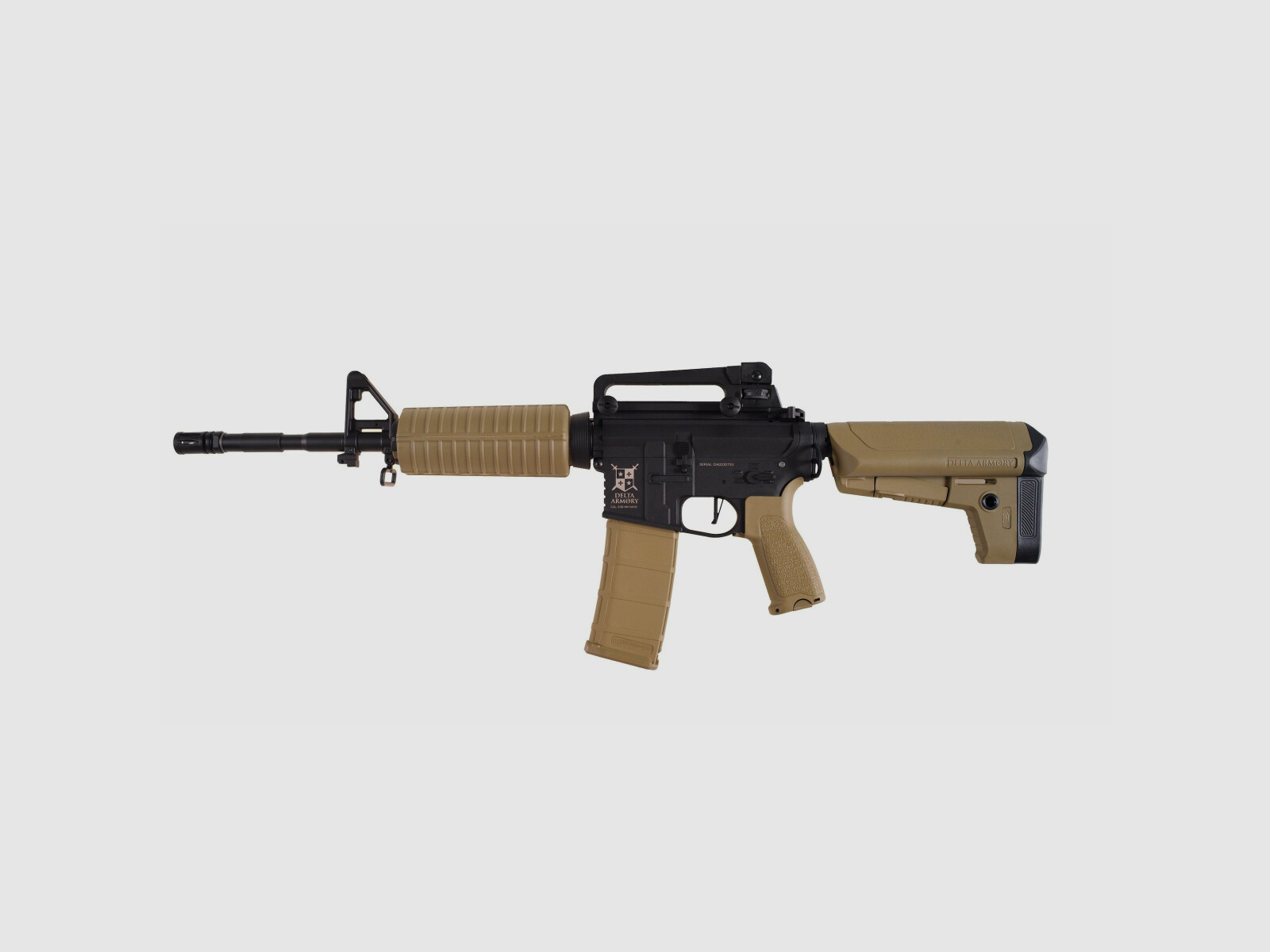 AR15 Classic CHARLIE TAN/Black S-AEG Airsoft Rifle Free from 18 Years | Delta Armory