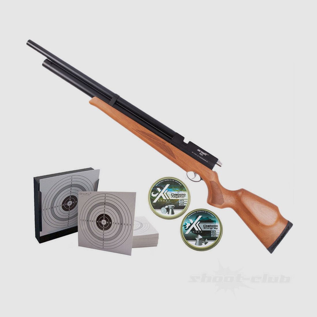 Airmax M22 PCP Gewehr 4,5mm Diabolos Kugelfang-Set