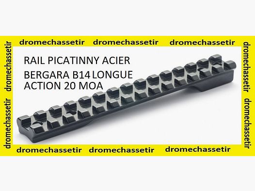 Picatinny-Schiene aus Stahl, Rusan, für Bergara B14, lange Aktion, 20 Moa