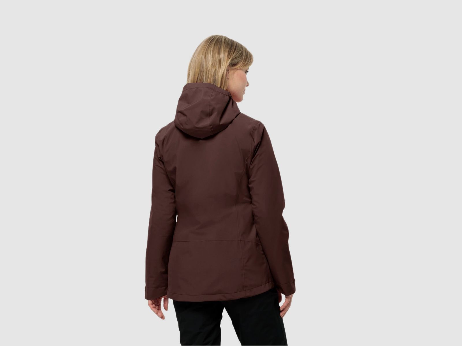 JACK WOLFSKIN Moonrise 3in1 Jas W Donker Maroon