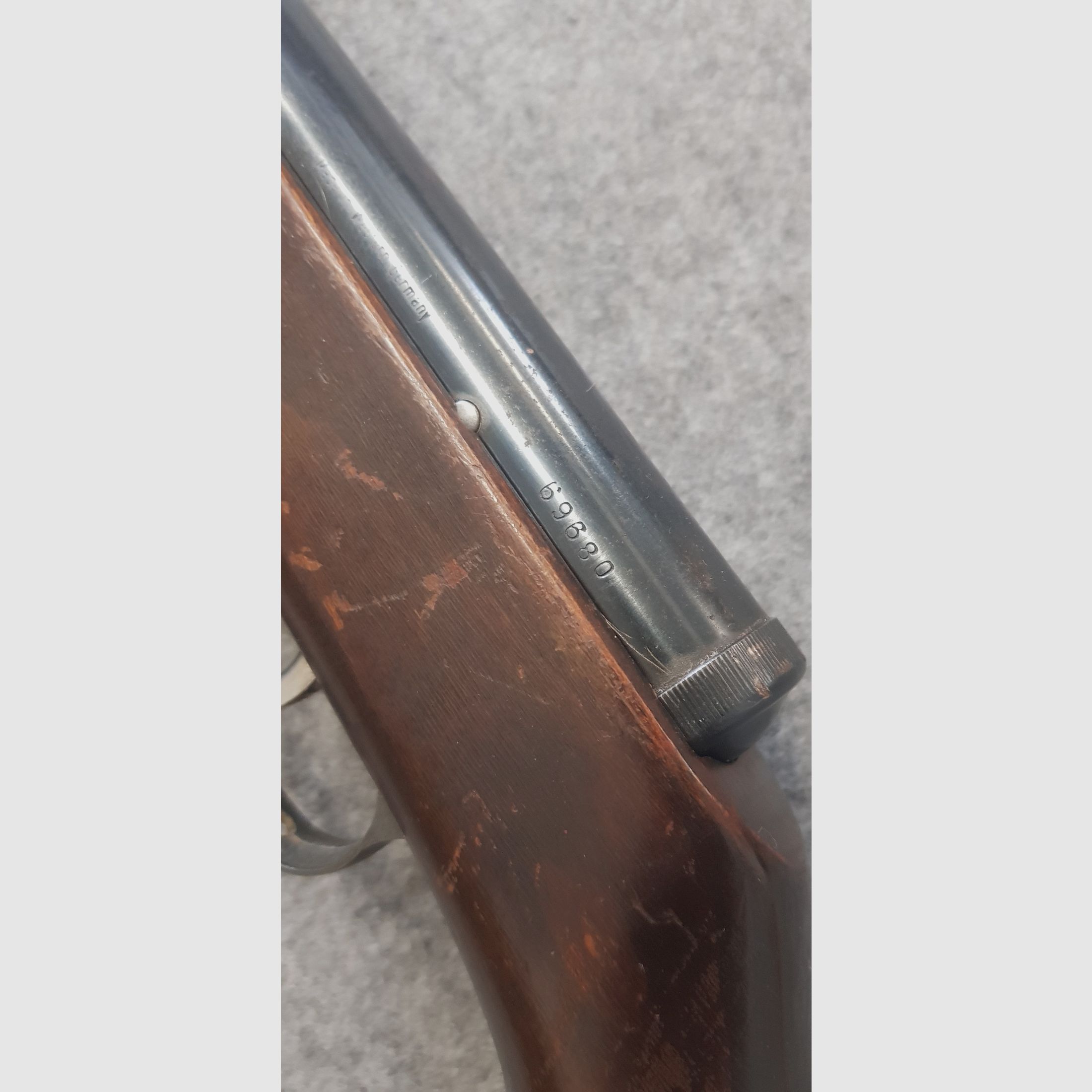 Bardzo stary karabin pneumatyczny Weihrauch HW30 Knicker bez znaku F z lat 50/60-tych kal. 4,5 mm Diabolo