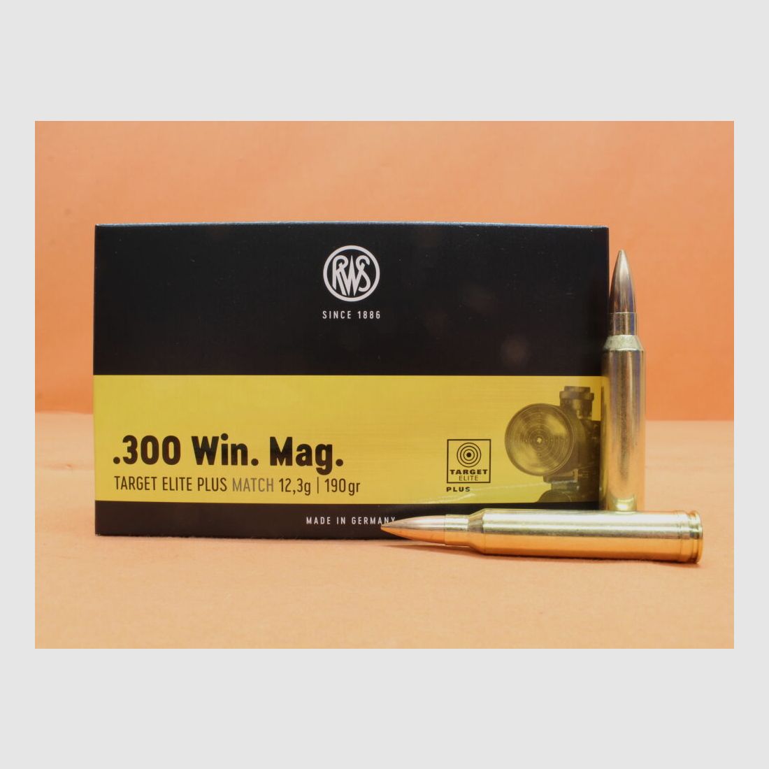 RWS Patrone .300WinMagnum RWS 190grs HPBT (2403866) VE 20 Patronen (Target Elite Plus)/ 12,3g Hohlspitz-Match