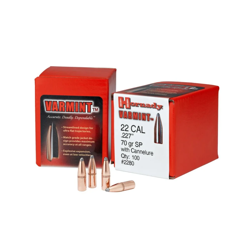 GESCHOSS HORNADY 22 CAL .224 55 GR SP SX (100)