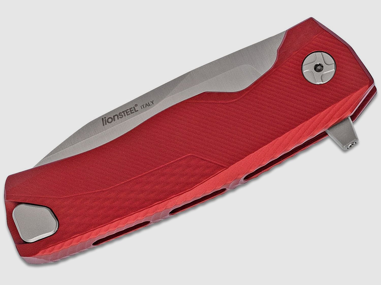 ROK A RS, M390 Satin-Klinge, roter Aluminiumgriff | 97317