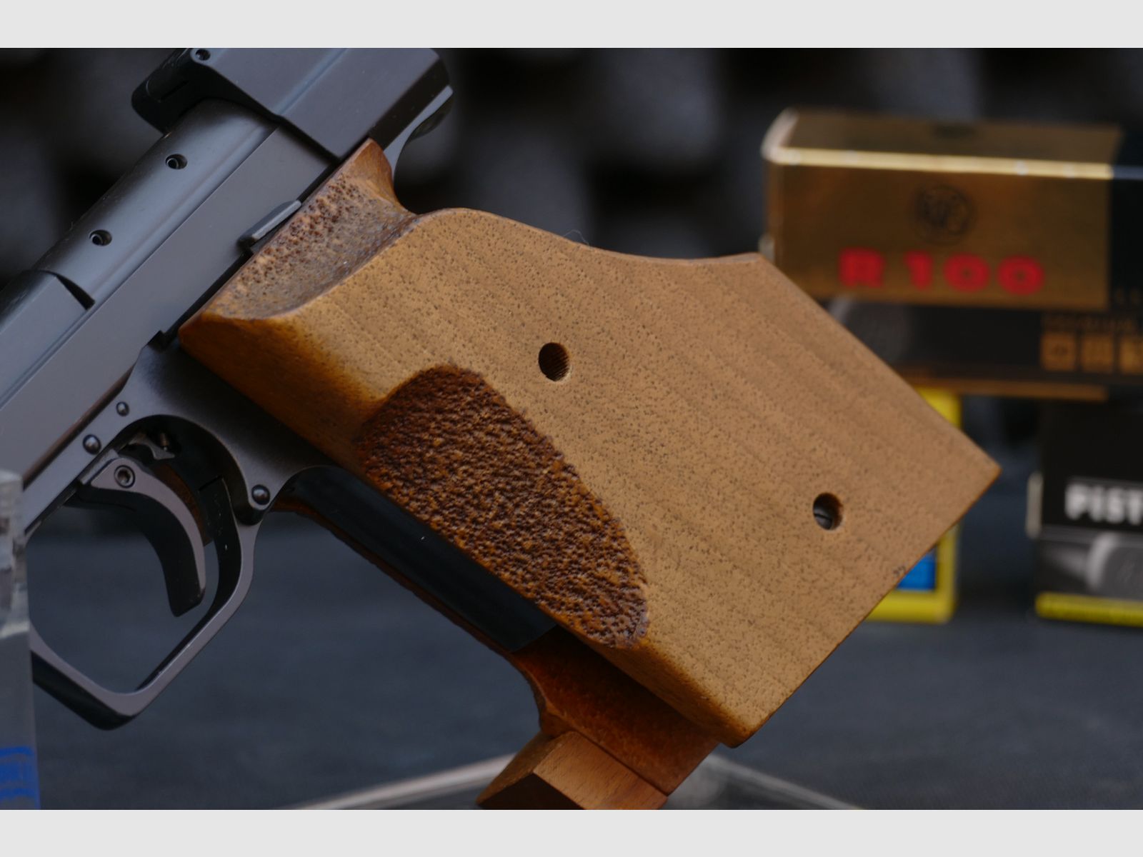 Hämmerli Pistole Mod. 215S, 215 S, Kal. .22long rifle, späte Ausführung (eckige Abzugsbügel, einstellbarer Abzug!)