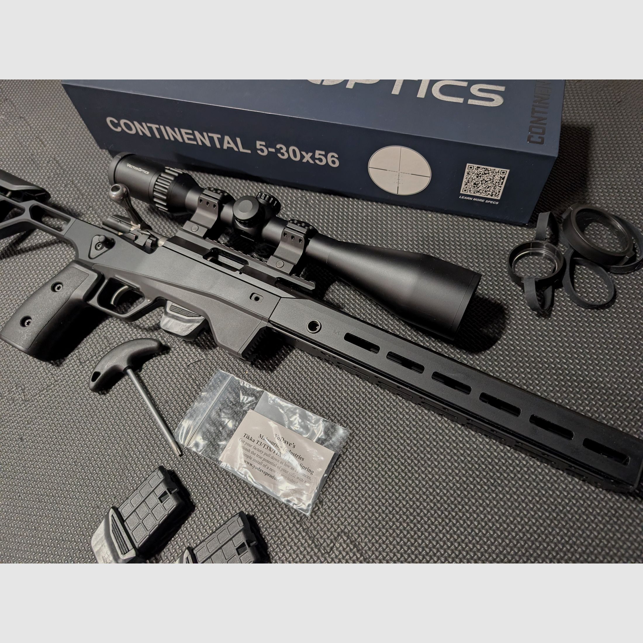 Tikka T1x ACE Target with Vector Optics Continental 5-30x56 SFP (including 3 magazines)