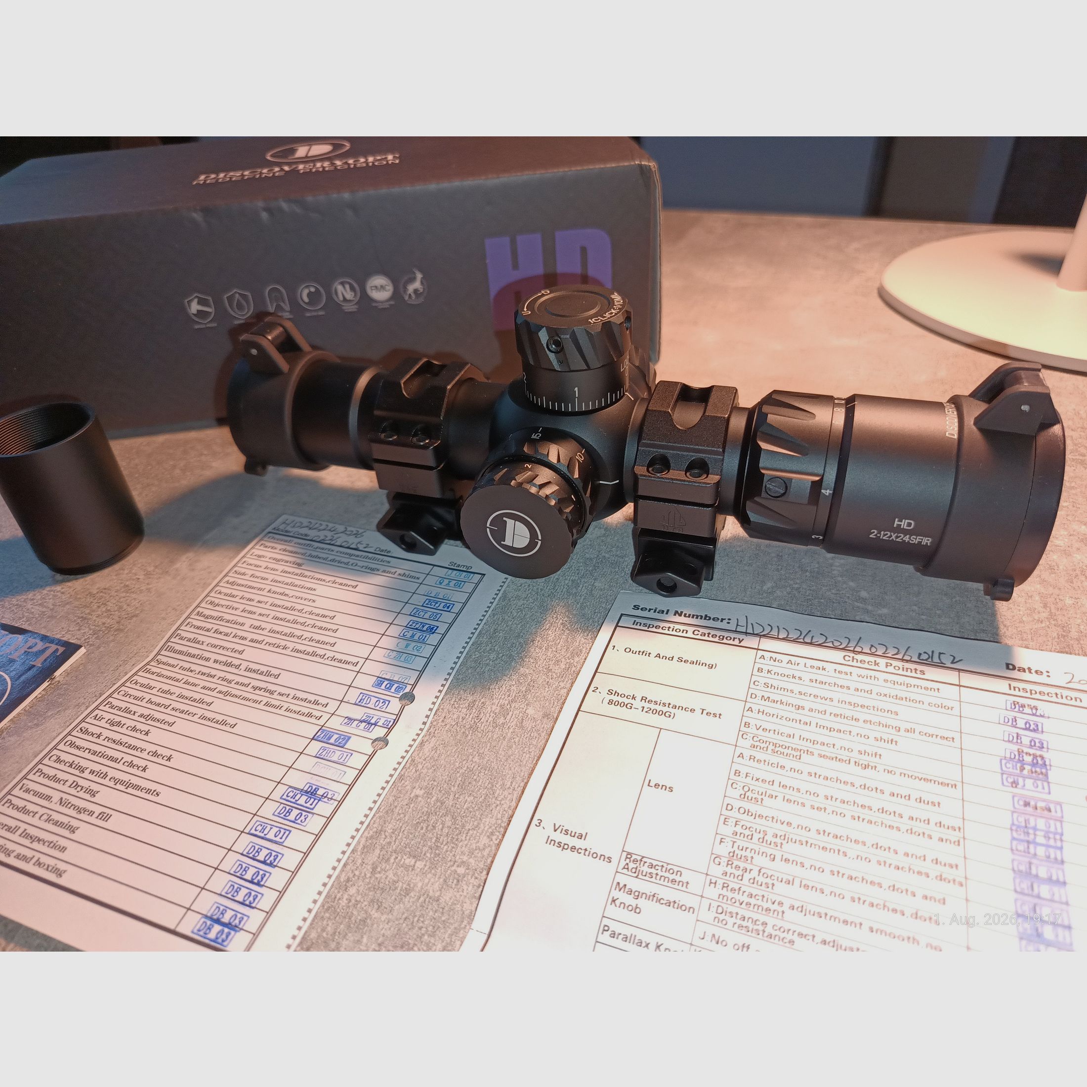 Discovery Optics HD 2-12x24 FFP z szybkozłączkami UTG