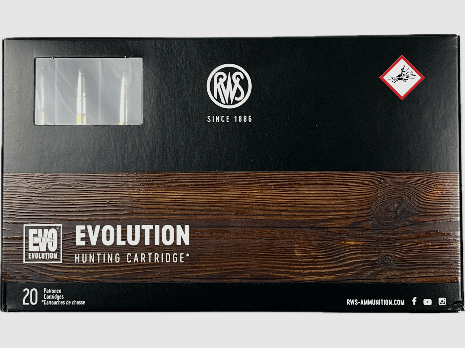 RWS cartouche de chasse Evolution Cal. 7X64 10,3g 159grs